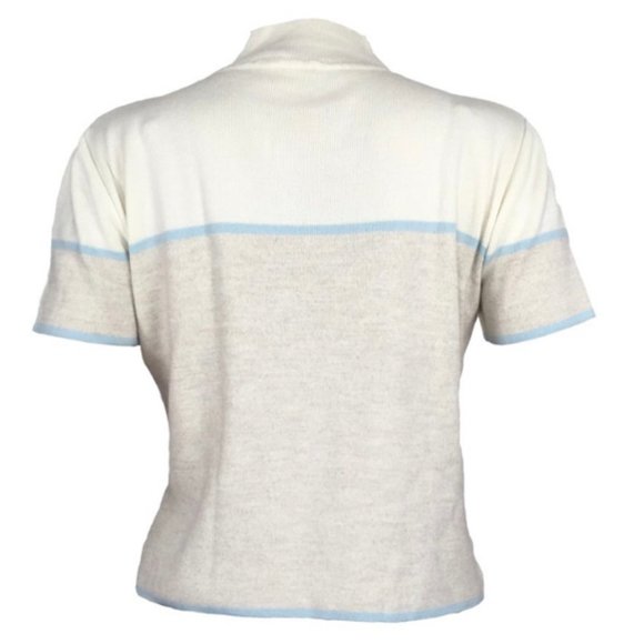 vintage mockneck short sleeve sweater - Picture 2 of 4